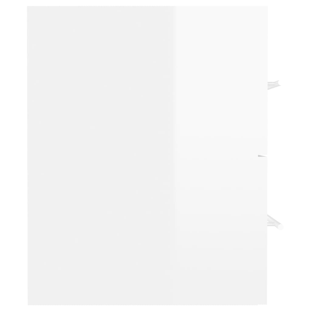 Dulap de chiuvetă, alb extralucios, 41x38,5x48 cm, PAL - Lando