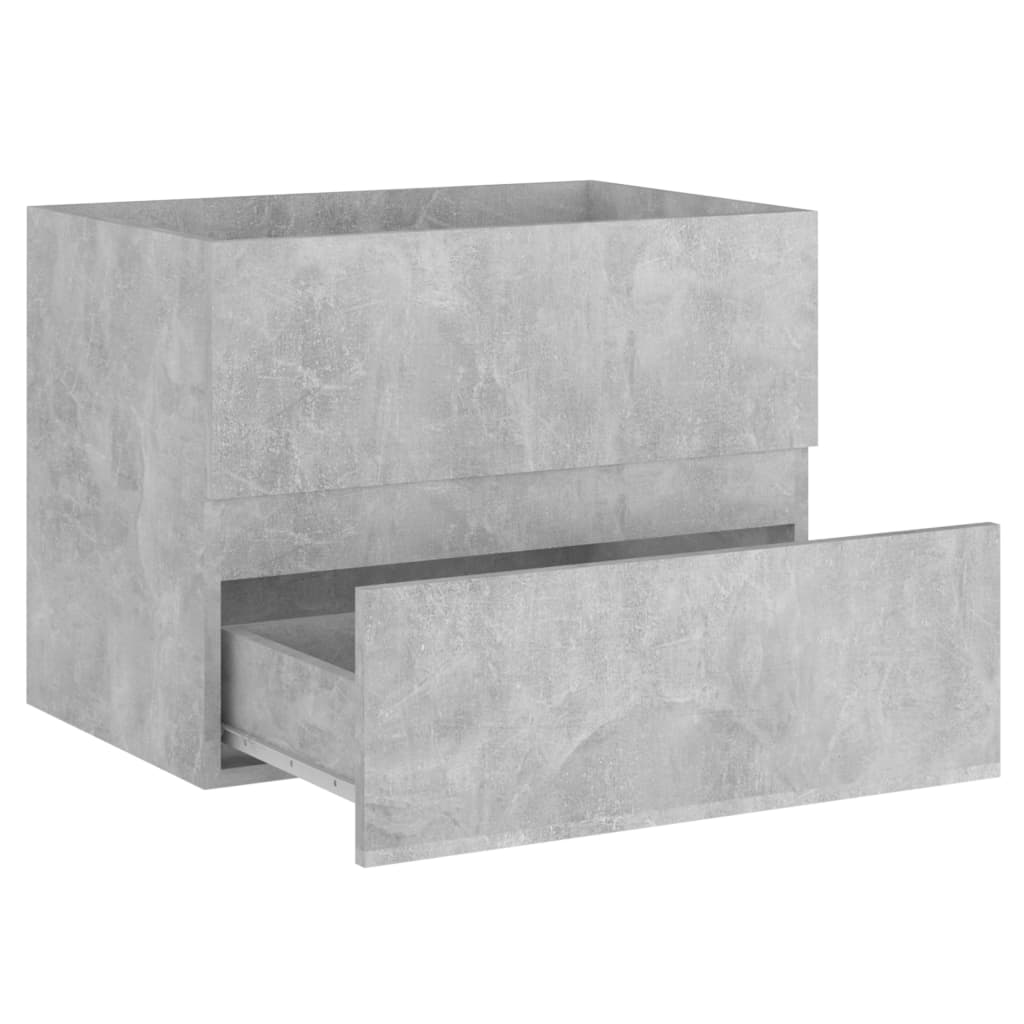 Mască de chiuvetă, gri beton, 60 x 38,5 x 45 cm, PAL - Lando
