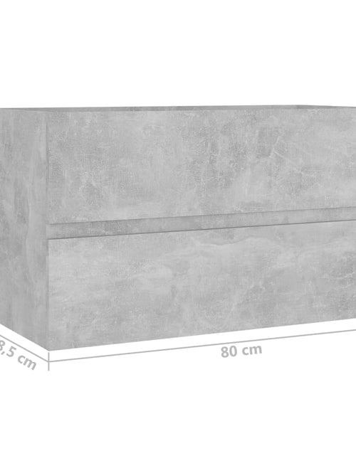 Загрузите изображение в средство просмотра галереи, Dulap de chiuvetă, gri beton, 80x38,5x45 cm, PAL - Lando
