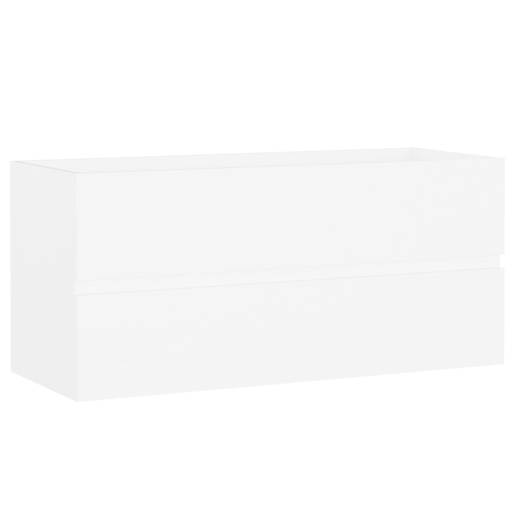 Dulap de chiuvetă, alb, 100x38,5x45 cm, PAL - Lando