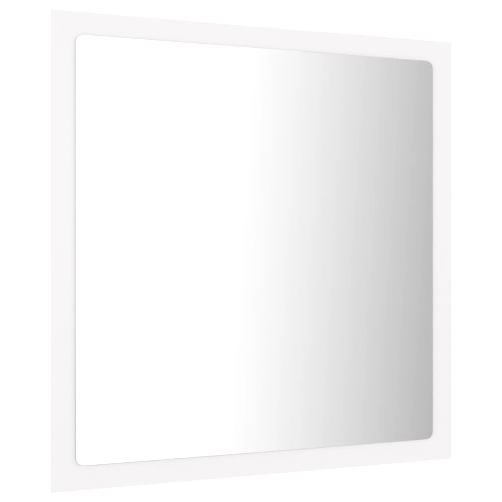 Oglindă de baie cu LED, alb, 40x8,5x37 cm, acril Lando - Lando