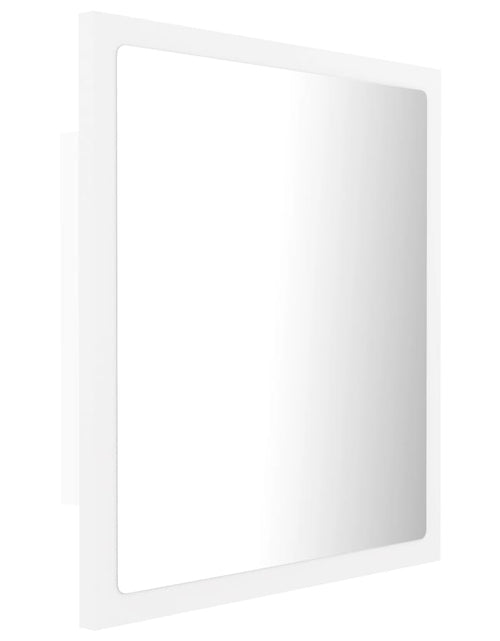 Încărcați imaginea în vizualizatorul Galerie, Oglindă de baie cu LED, alb, 40x8,5x37 cm, acril Lando - Lando
