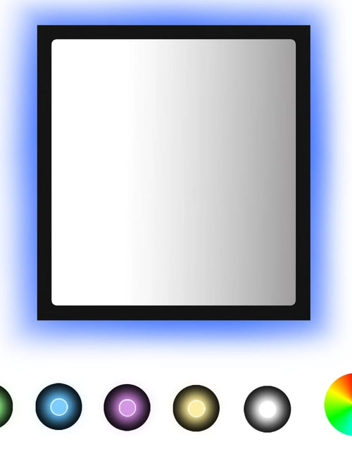 Загрузите изображение в средство просмотра галереи, Oglindă de baie cu LED, negru, 40x8,5x37 cm, acril Lando - Lando
