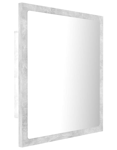 Încărcați imaginea în vizualizatorul Galerie, Oglindă de baie cu LED, gri beton, 40x8,5x37 cm, acril Lando - Lando
