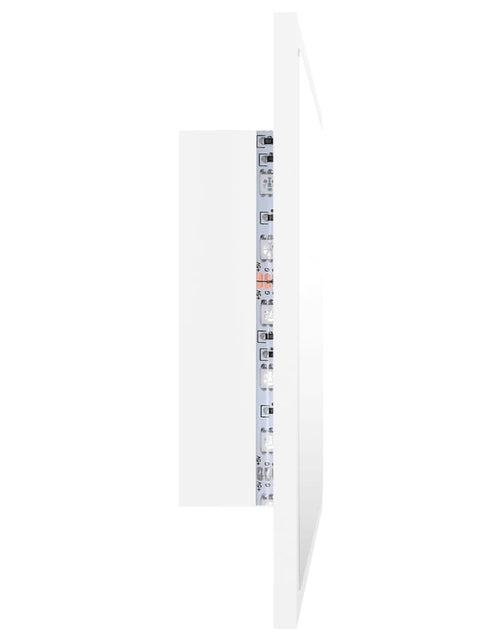 Încărcați imaginea în vizualizatorul Galerie, Oglindă de baie cu LED, alb, 60x8,5x37 cm, acril Lando - Lando
