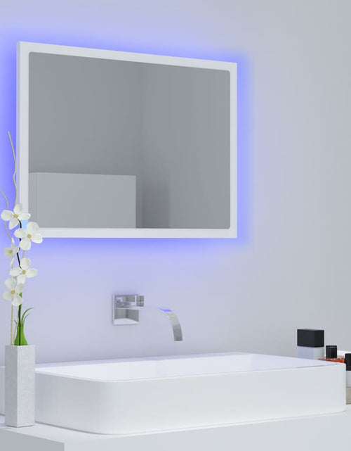 Загрузите изображение в средство просмотра галереи, Oglindă de baie cu LED, alb, 60x8,5x37 cm, acril Lando - Lando
