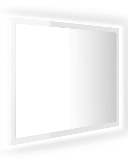 Загрузите изображение в средство просмотра галереи, Oglindă de baie cu LED, alb extralucios, 60x8,5x37 cm, acril Lando - Lando
