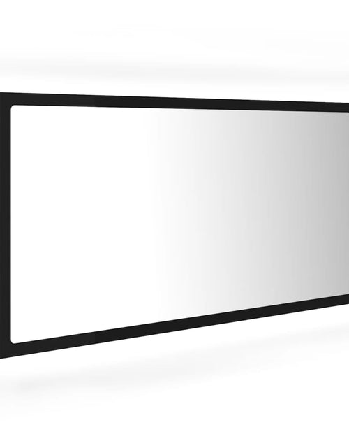 Загрузите изображение в средство просмотра галереи, Oglindă de baie cu LED, negru, 90x8,5x37 cm, acril Lando - Lando
