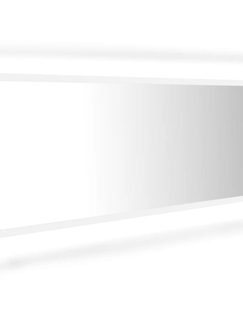 Încărcați imaginea în vizualizatorul Galerie, Oglindă de baie cu LED, alb, 100x8,5x37 cm, acril Lando - Lando
