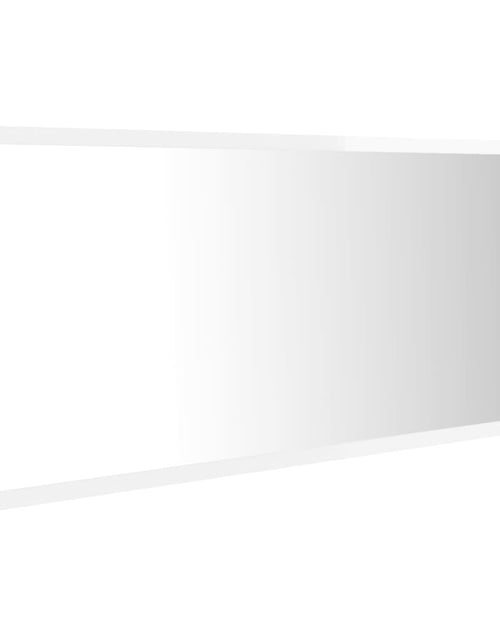 Загрузите изображение в средство просмотра галереи, Oglindă de baie cu LED, alb extralucios, 100x8,5x37 cm, acril Lando - Lando
