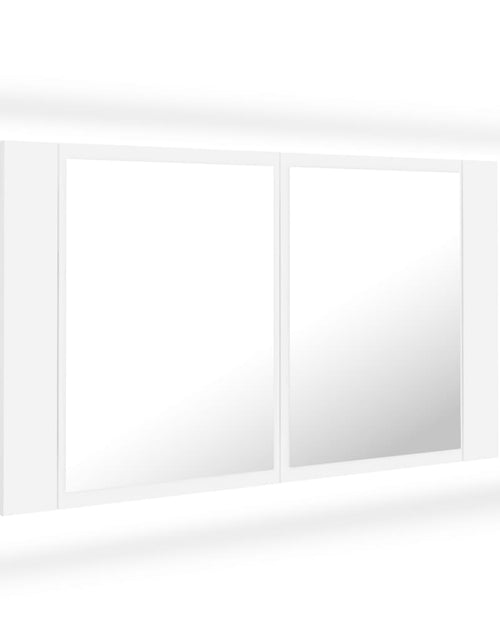 Загрузите изображение в средство просмотра галереи, Dulap de baie cu oglindă și LED, alb, 80x12x45 cm - Lando
