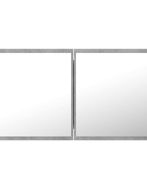 Загрузите изображение в средство просмотра галереи, Dulap de baie cu oglindă &amp; LED, gri beton, 90x12x45 cm acril Lando - Lando
