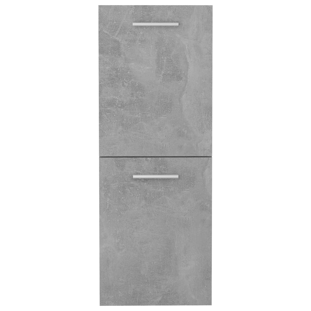 Dulap de baie, gri beton, 30x30x80 cm, PAL - Lando