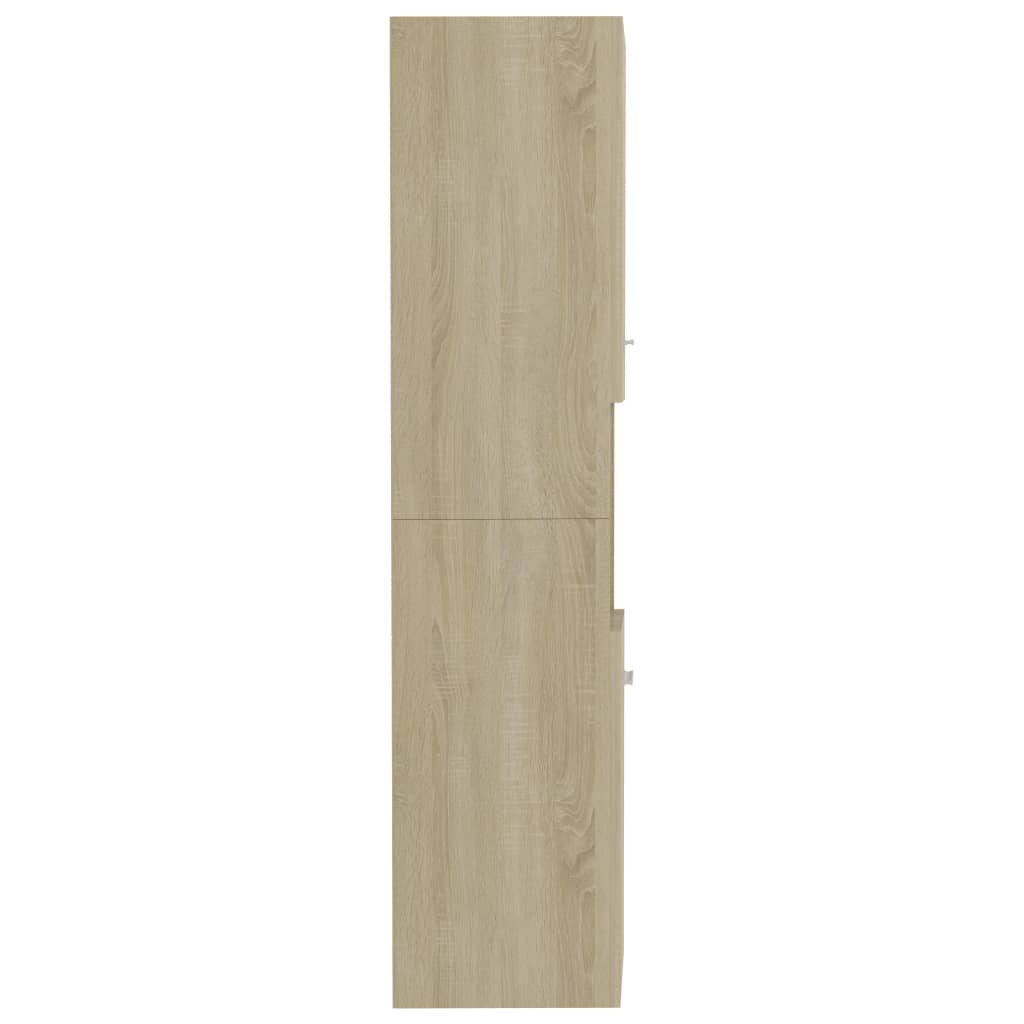 Dulap de baie, stejar sonoma, 30x30x130 cm, lemn prelucrat - Lando