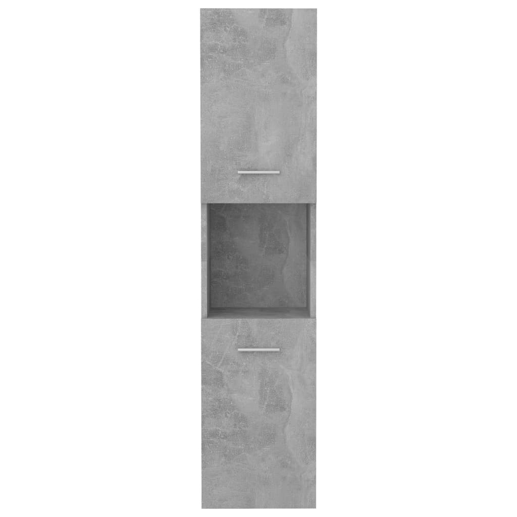 Dulap de baie, gri beton, 30 x 30 x 130 cm, PAL - Lando