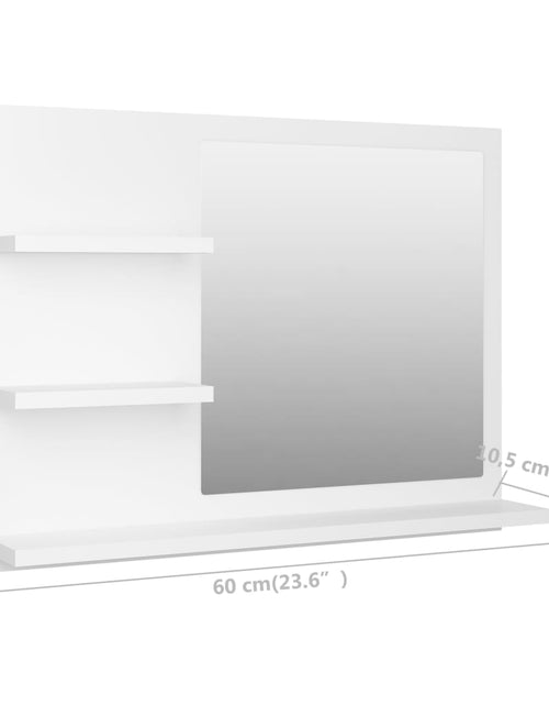 Загрузите изображение в средство просмотра галереи, Oglindă de baie, alb, 60 x 10,5 x 45 cm, PAL Lando - Lando
