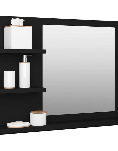 Încărcați imaginea în vizualizatorul Galerie, Oglindă de baie, negru, 60 x 10,5 x 45 cm, PAL - Lando
