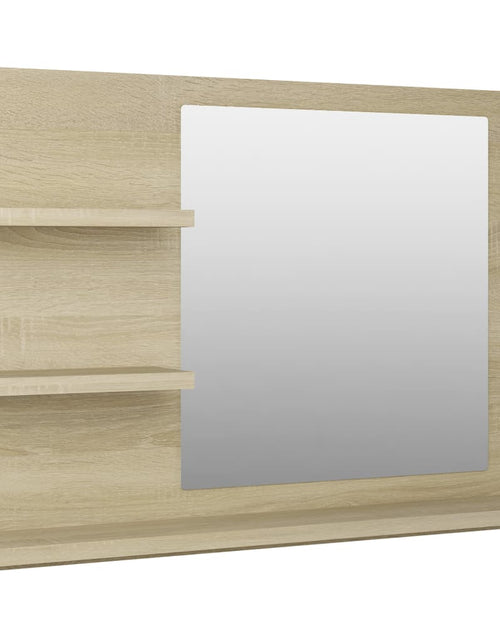 Încărcați imaginea în vizualizatorul Galerie, Oglindă de baie, stejar Sonoma, 60 x 10,5 x 45 cm, PAL - Lando
