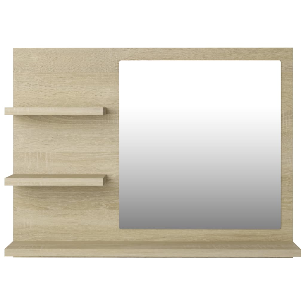 Oglindă de baie, stejar Sonoma, 60 x 10,5 x 45 cm, PAL - Lando