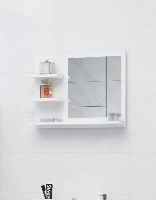 Încărcați imaginea în vizualizatorul Galerie, Oglindă de baie, alb extralucios, 60 x 10,5 x 45 cm, PAL Lando - Lando
