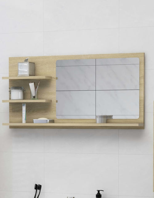 Încărcați imaginea în vizualizatorul Galerie, Oglindă de baie, stejar Sonoma, 90 x 10,5 x 45 cm, PAL Lando - Lando
