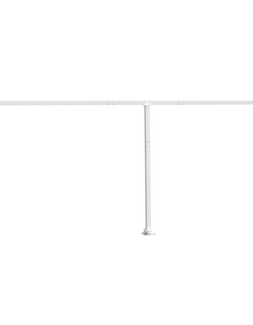 Încărcați imaginea în vizualizatorul Galerie, Set stâlp pentru copertină, alb, 600x245 cm, fier - Lando

