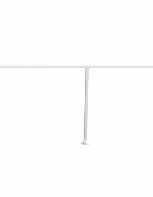 Încărcați imaginea în vizualizatorul Galerie, Set stâlp pentru copertină, alb, 600x245 cm, fier - Lando
