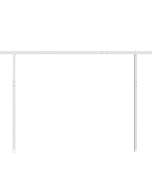 Загрузите изображение в средство просмотра галереи, Set stâlp pentru copertină, alb, 450x245 cm, fier - Lando
