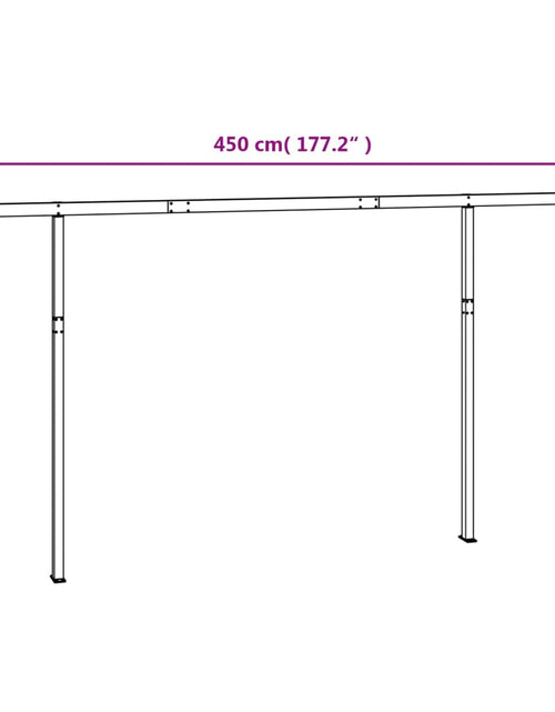 Загрузите изображение в средство просмотра галереи, Set stâlp pentru copertină, alb, 450x245 cm, fier - Lando
