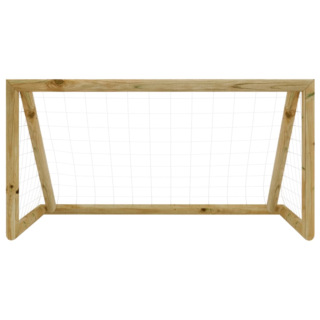 Poartă de fotbal cu plasă, 160x100x80 cm, lemn de pin tratat Lando - Lando