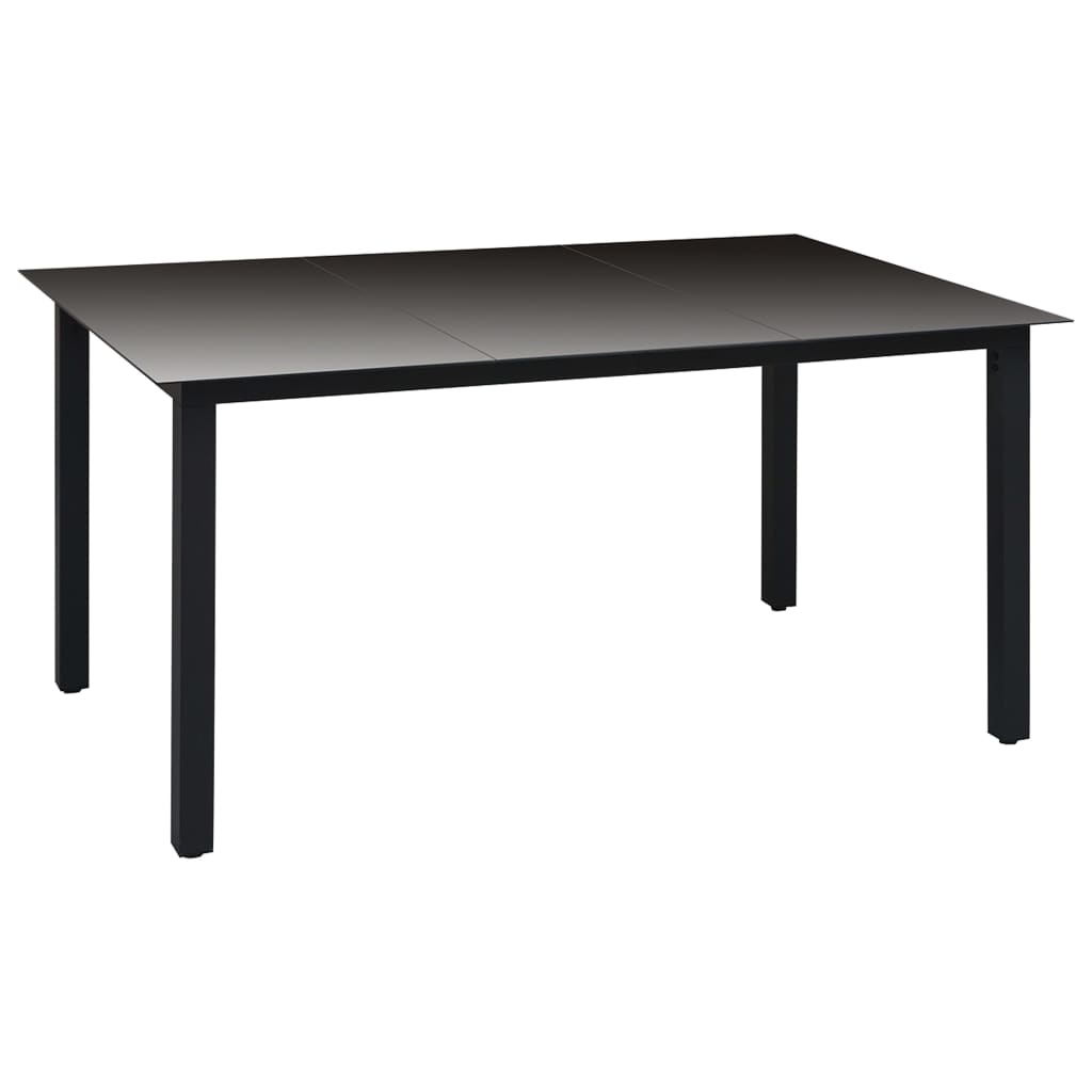 Set mobilier de grădină, 5 piese, negru - Lando