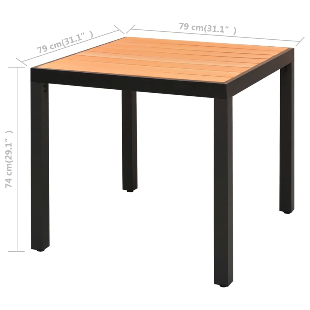 Set mobilier de grădină, 5 piese, negru și maro, ratan PVC - Lando