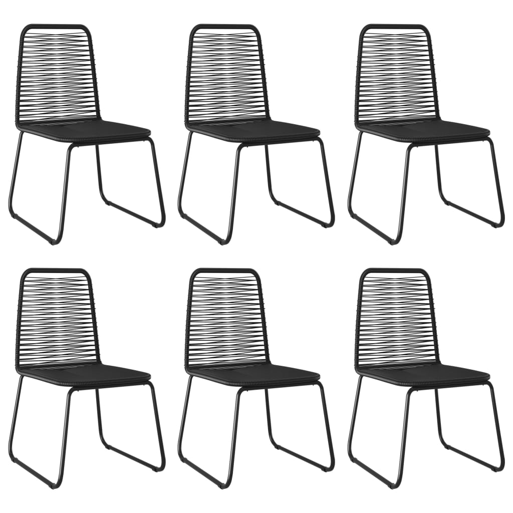 Set mobilier de grădină, 7 piese, negru și maro, ratan PVC - Lando