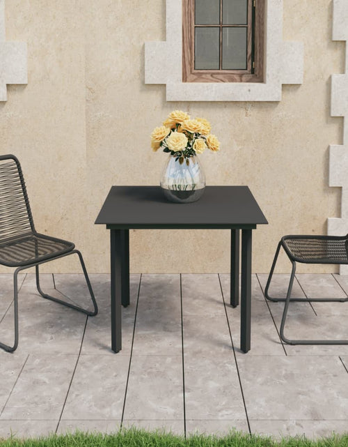 Încărcați imaginea în vizualizatorul Galerie, Set mobilier de masă pentru grădină, 3 piese, negru, ratan PVC - Lando
