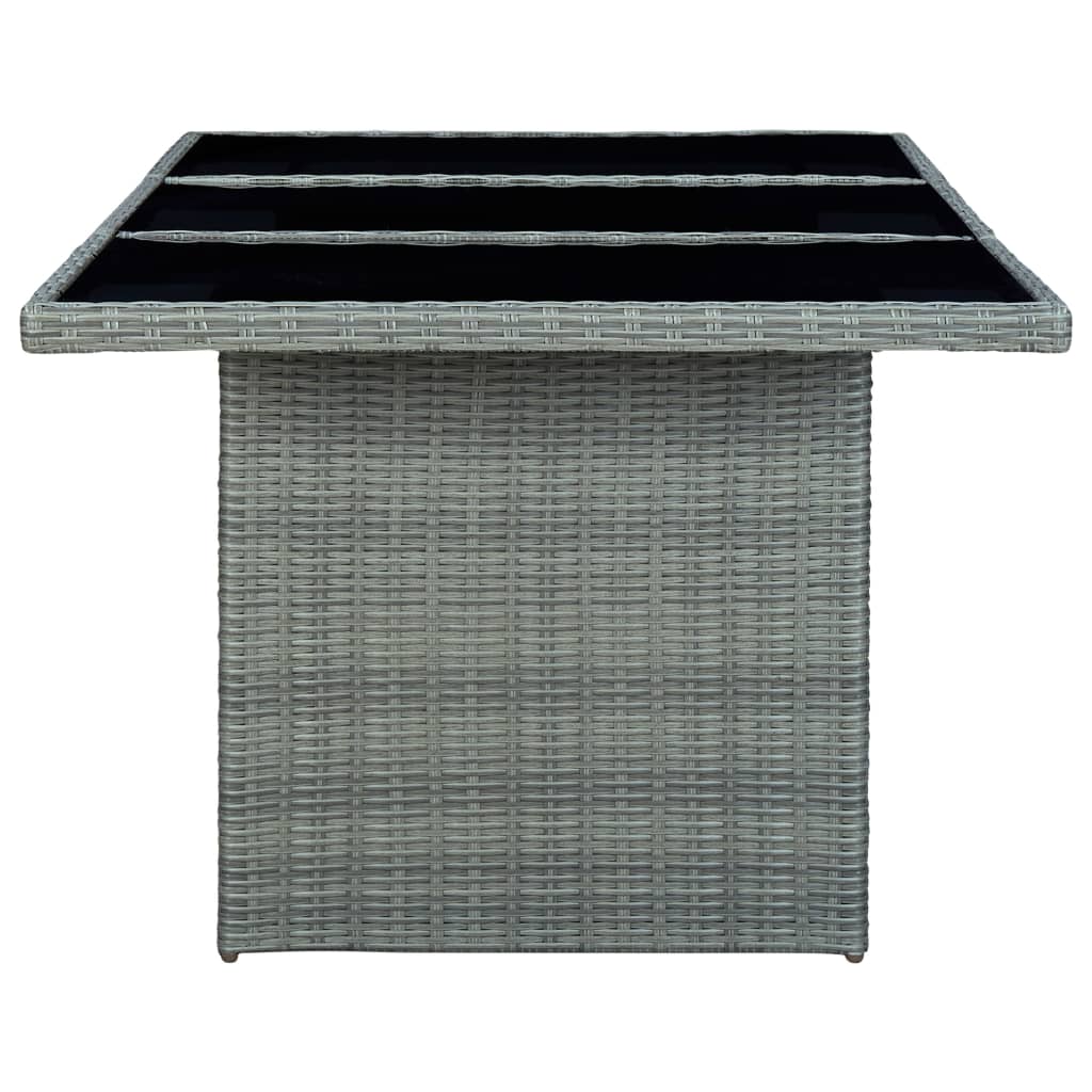 Set mobilier de exterior cu perne,7 piese,gri deschis,poliratan - Lando