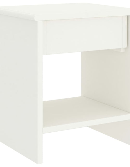 Загрузите изображение в средство просмотра галереи, Noptiere, 2 buc., alb, 35 x 30 x 40 cm, lemn masiv de pin - Lando
