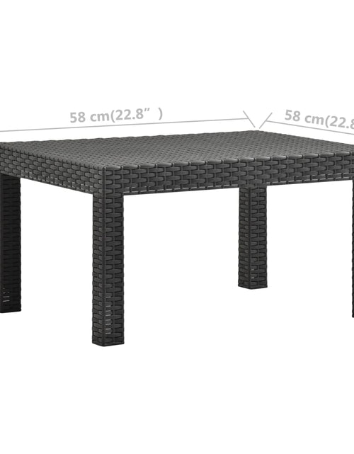 Загрузите изображение в средство просмотра галереи, Set mobilier de grădină cu perne, 2 piese, antracit, PP ratan - Lando
