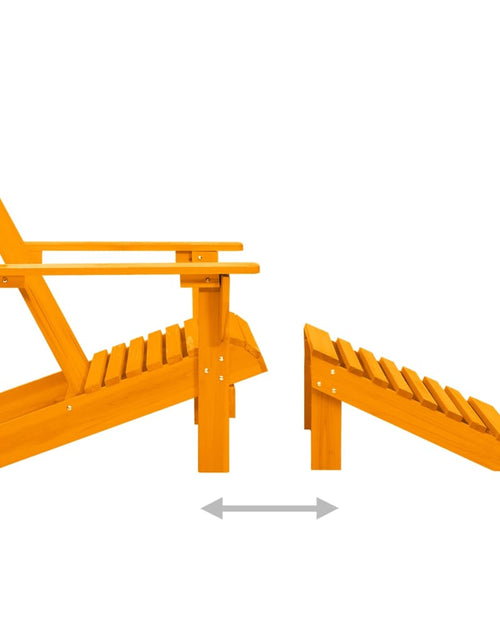Încărcați imaginea în vizualizatorul Galerie, Scaun de grădină Adirondack otoman portocaliu lemn masiv brad - Lando
