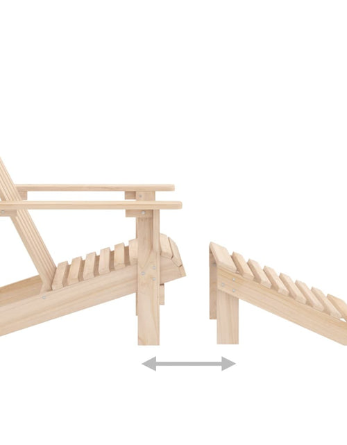 Загрузите изображение в средство просмотра галереи, Scaun de grădină Adirondack cu otoman și masă, lemn de brad - Lando
