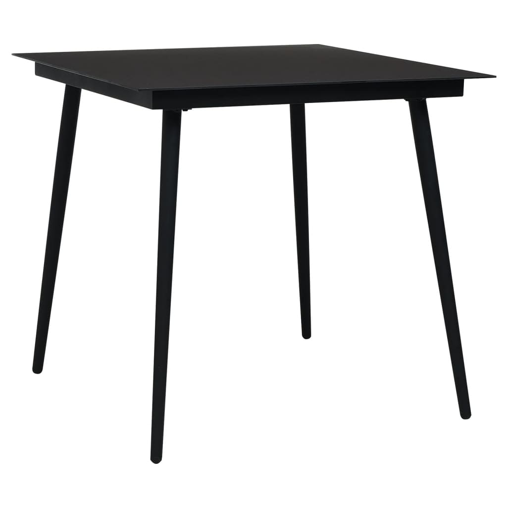 Set mobilier de grădină, 5 piese, negru, ratan PVC - Lando