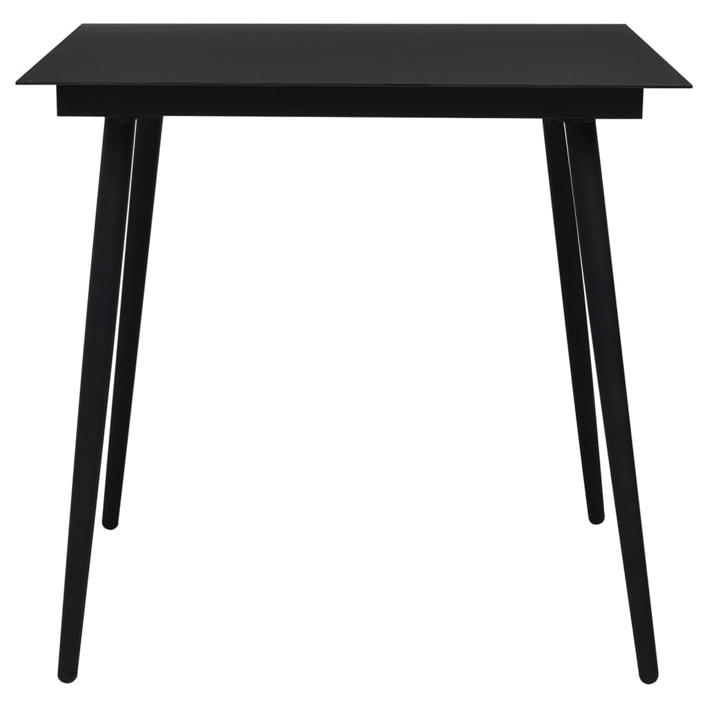 Set mobilier de grădină, 5 piese, negru, ratan PVC - Lando