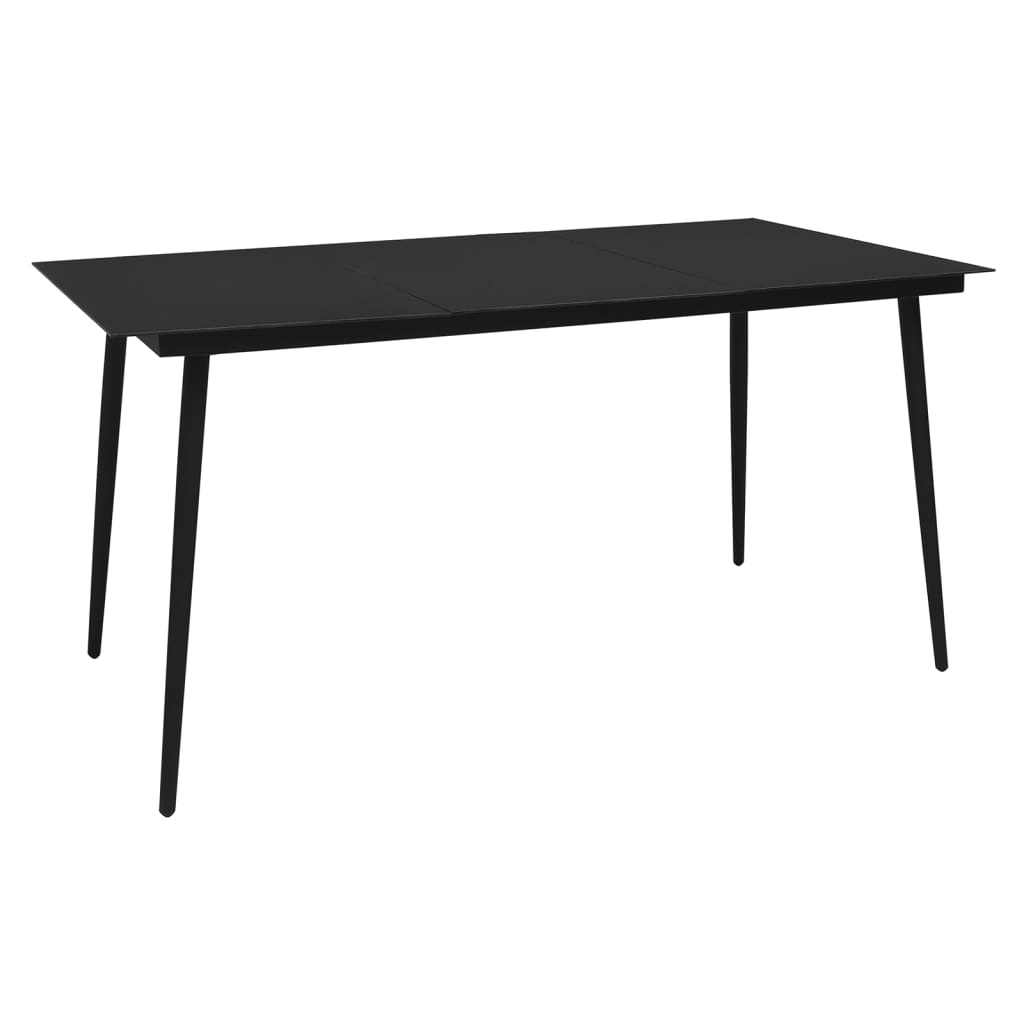 Set mobilier de grădină, 5 piese, negru, ratan PVC - Lando