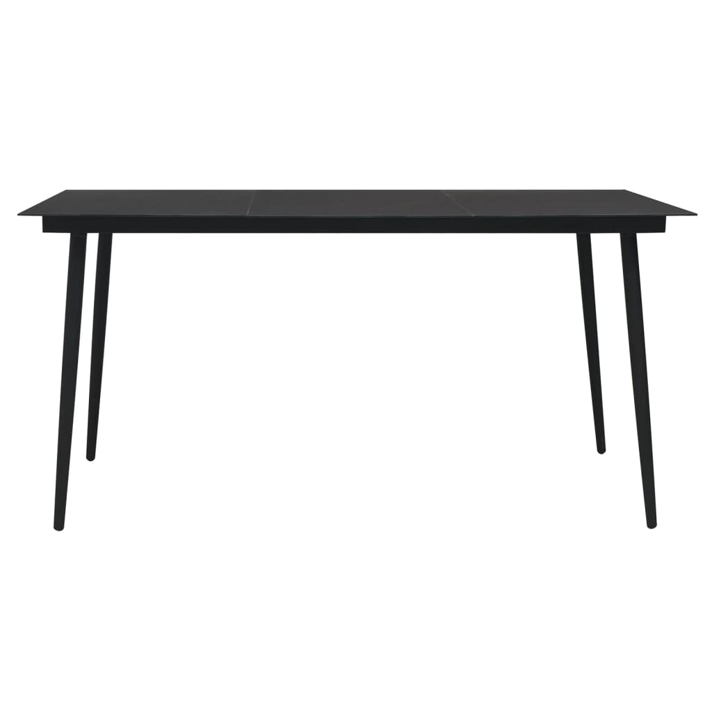 Set mobilier de grădină, 5 piese, negru, ratan PVC - Lando