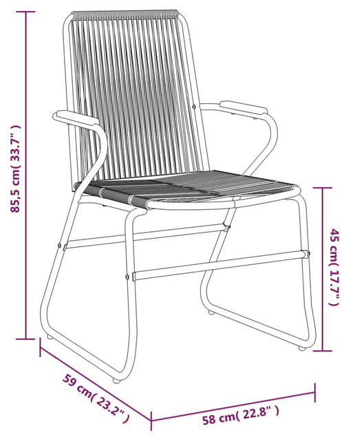 Загрузите изображение в средство просмотра галереи, Set mobilier de grădină, 5 piese, negru, ratan PVC - Lando
