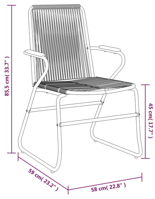 Загрузите изображение в средство просмотра галереи, Set mobilier de grădină, 7 piese, negru, ratan PVC - Lando
