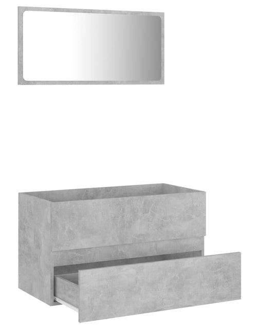 Încărcați imaginea în vizualizatorul Galerie, Set mobilier de baie, 2 piese, gri beton, PAL - Lando
