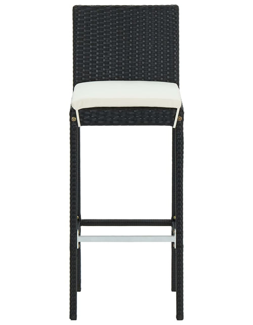 Încărcați imaginea în vizualizatorul Galerie, Set mobilier bar exterior cu perne, 5 piese, negru, poliratan - Lando
