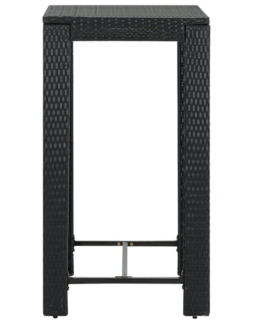 Загрузите изображение в средство просмотра галереи, Set mobilier bar exterior cu perne, 5 piese, negru, poliratan - Lando
