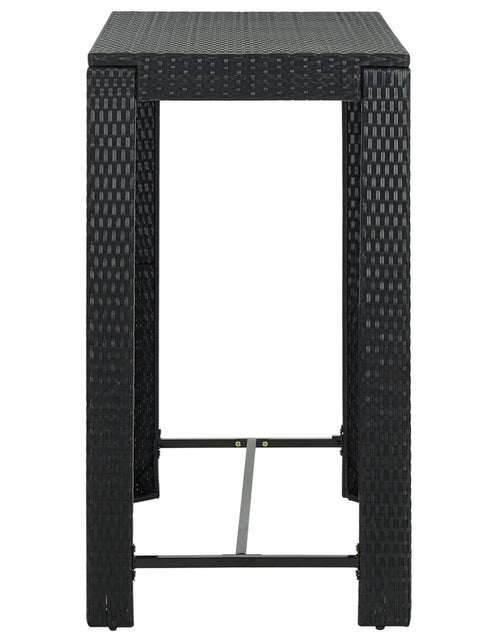 Загрузите изображение в средство просмотра галереи, Set mobilier bar de exterior cu perne 5 piese, negru, poliratan - Lando
