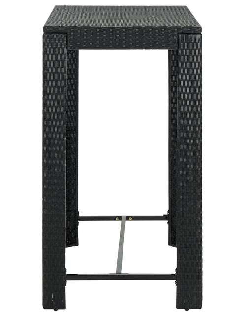 Încărcați imaginea în vizualizatorul Galerie, Set mobilier bar de exterior cu perne, 7 piese, negru poliratan - Lando
